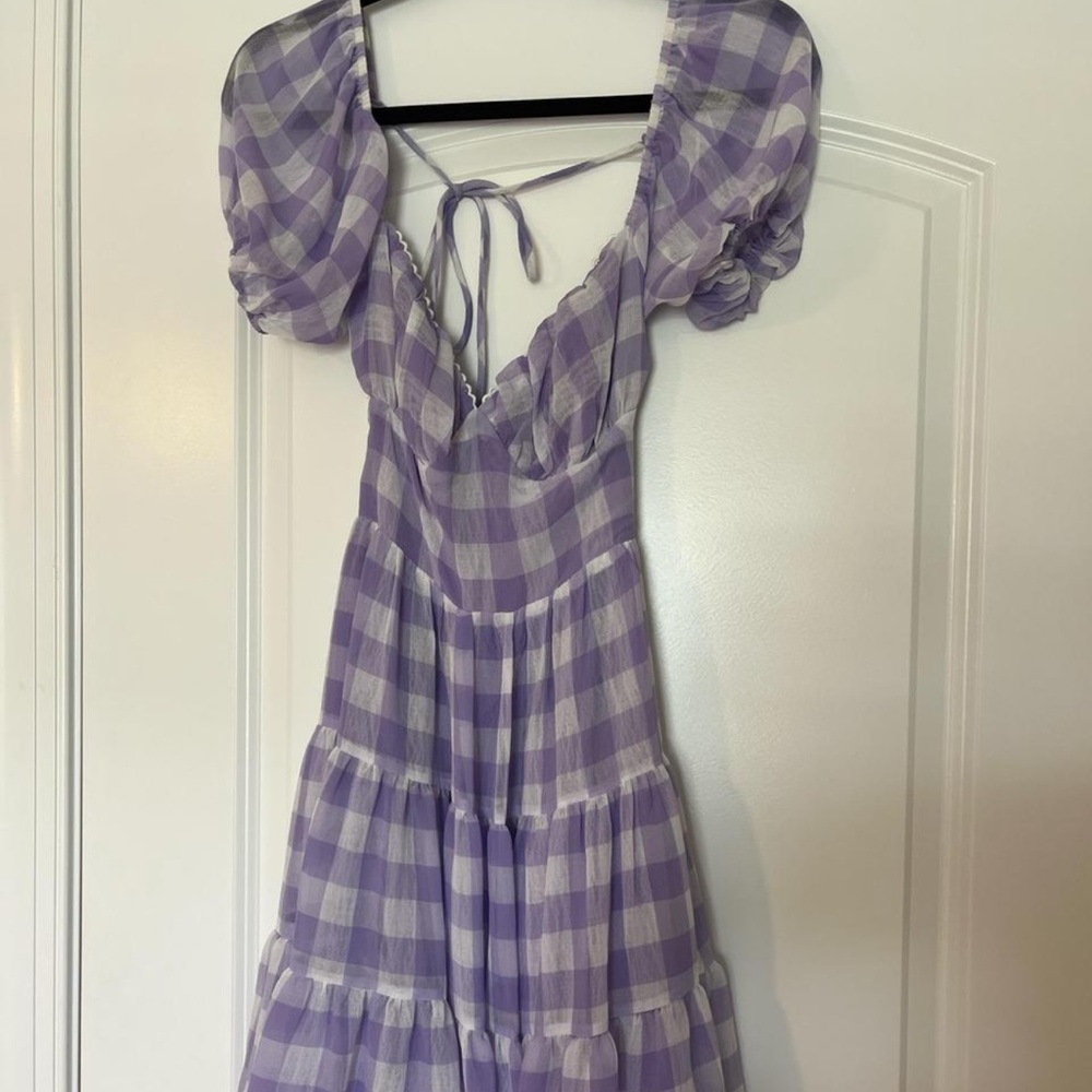 Princess Polly Lavender Checkered Dress